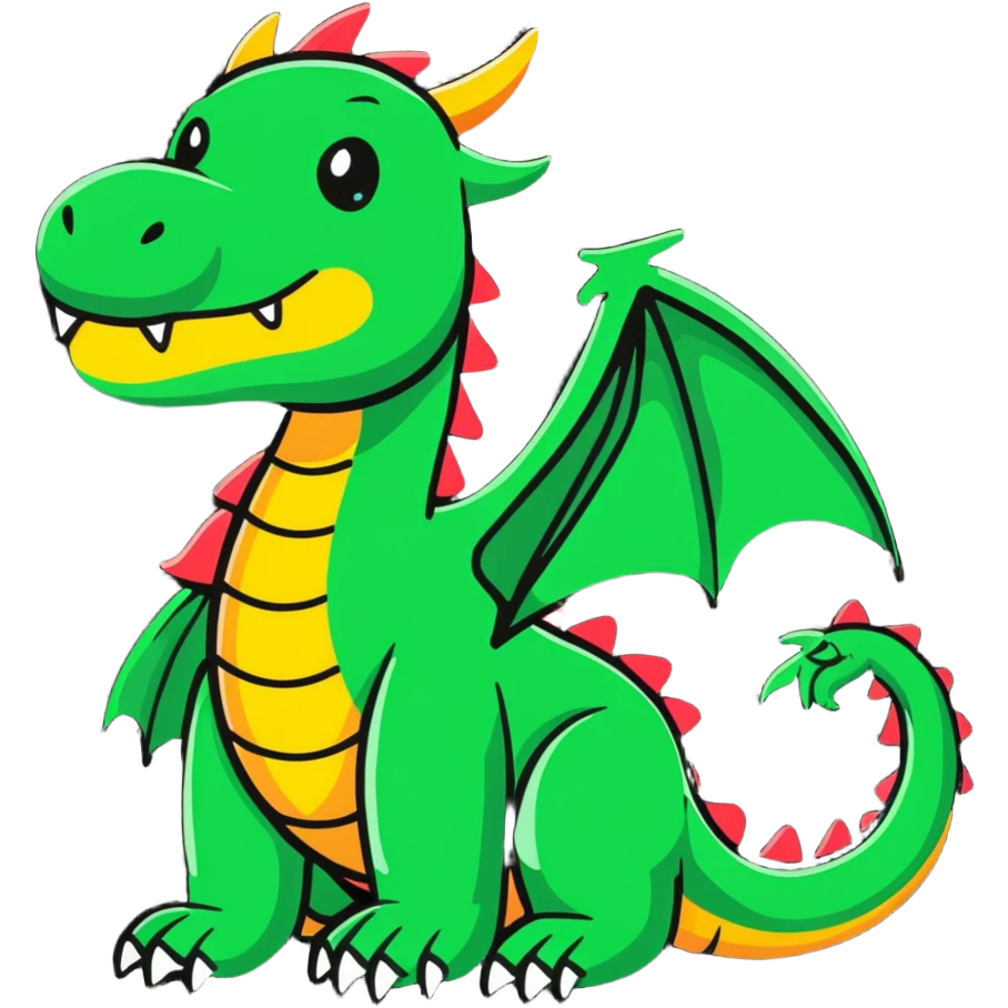 dragon, mythical creature with scales and wings emoji