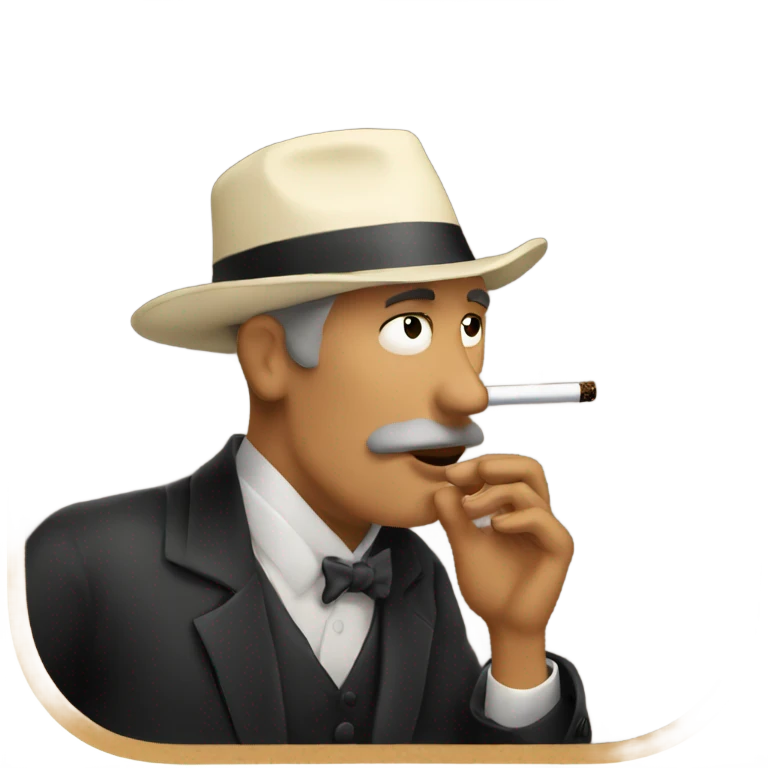 Man smoking cigar emoji