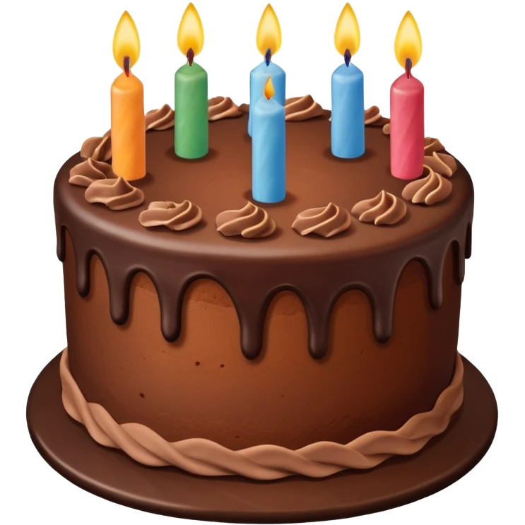 brown birthday cake emoji