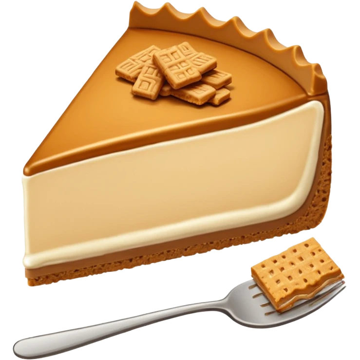 slice of biscoff cheesecake emoji