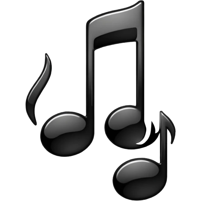 black music note emoji