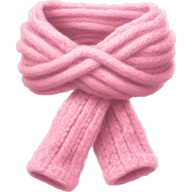 Light pink knitted scarf emoji