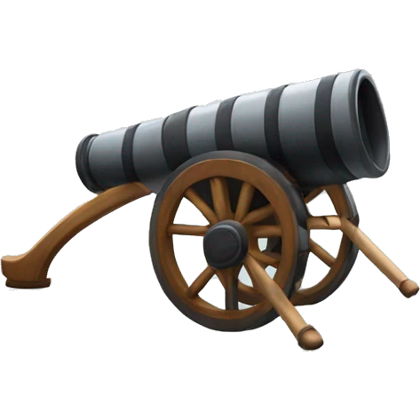 Cannon with hockey emoji