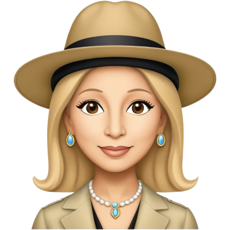 barbra streisand with hat emoji