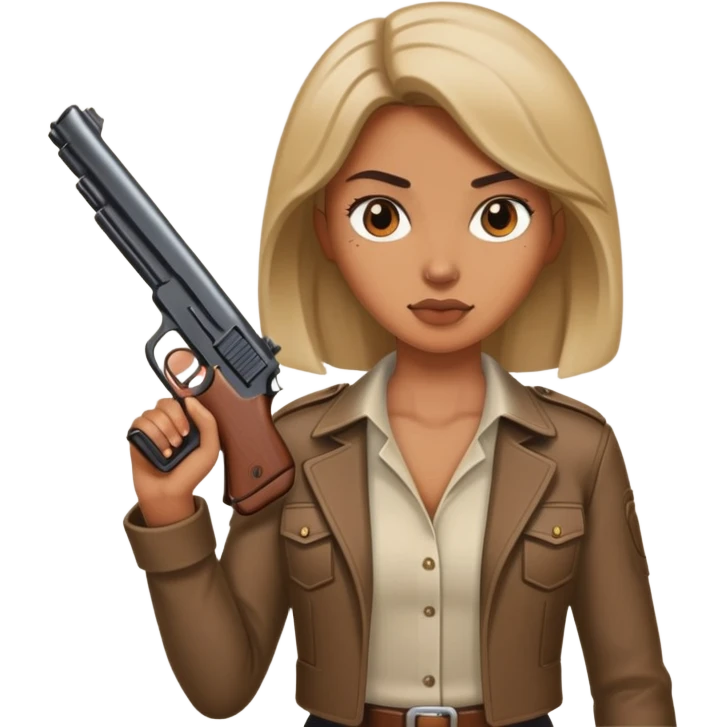 woman holding a gun emoji