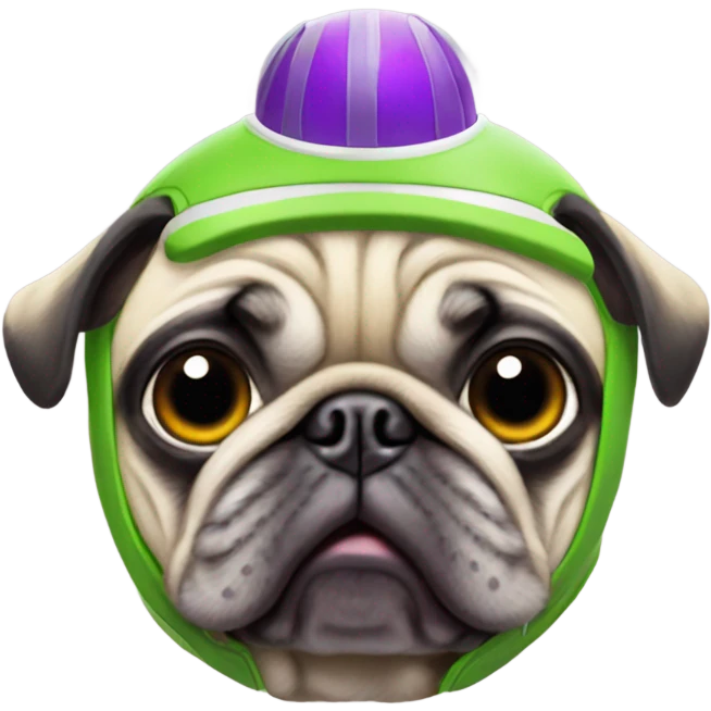 Pug dressed as buzz light year  emoji
