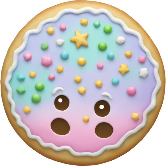 Pastel Christmas cookie emoji