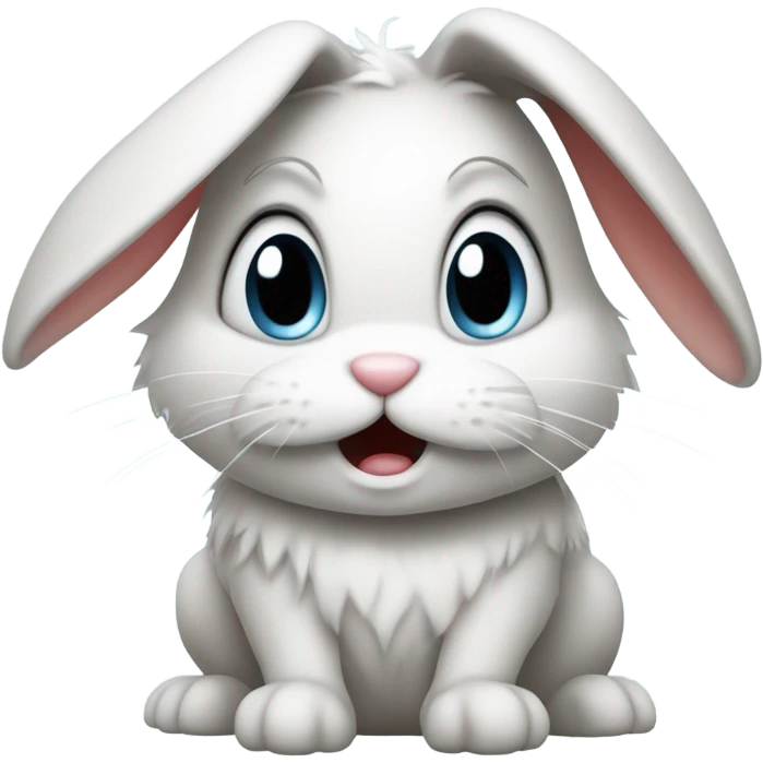 crying bunny with a lot of tears emoji