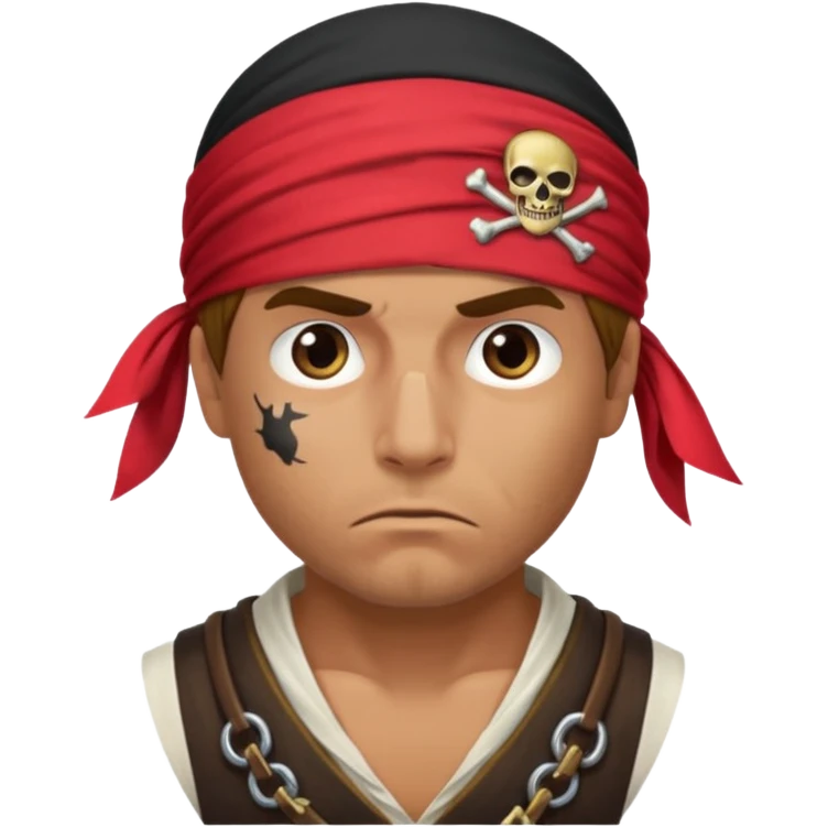 Irritated pirate emoji