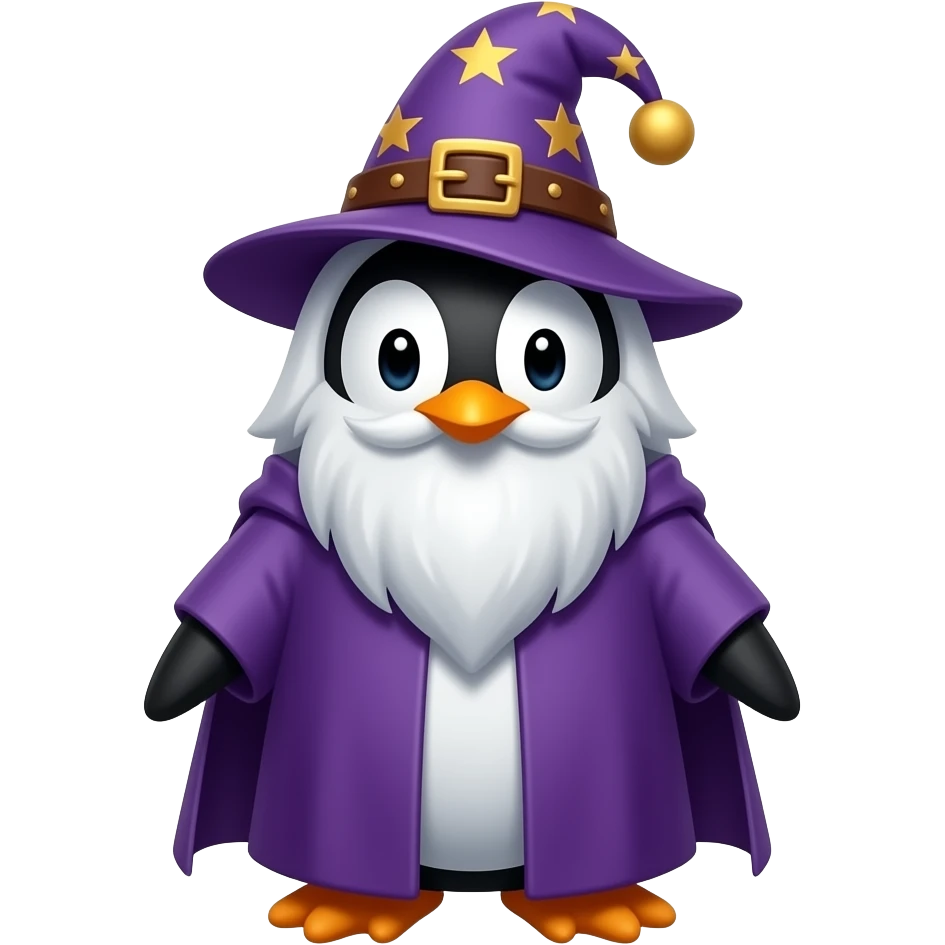 Penguin Wizard emoji