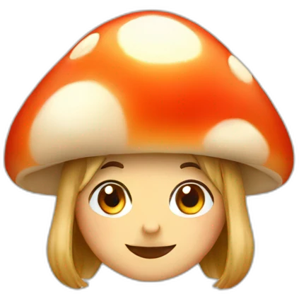 Mushroom hat girl emoji