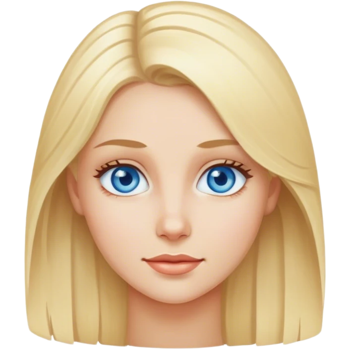 Blonde blue eyed women emoji