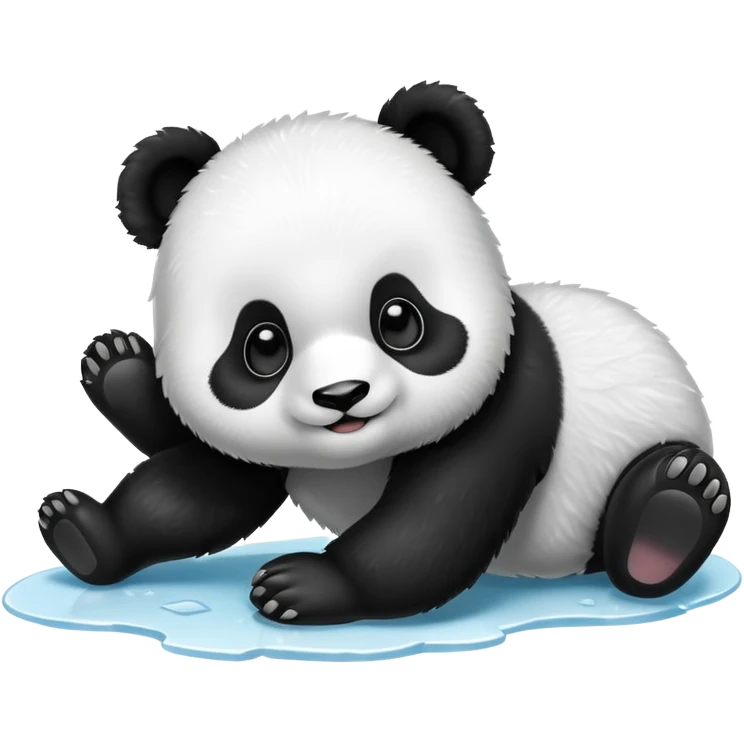 baby panda sliding emoji