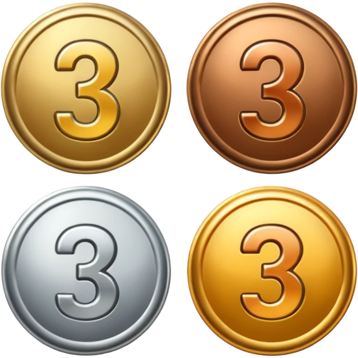 badges for paid subscriptions at different levels with the number 3 emoji