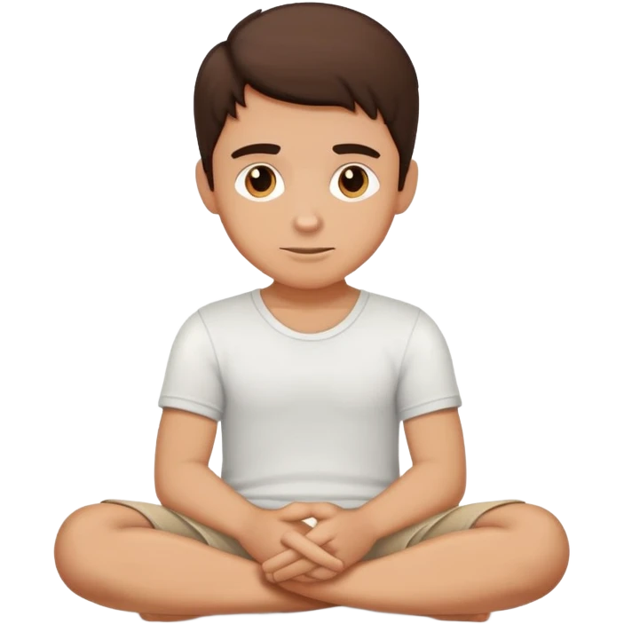 Brunet White Male sitting Criss Cross ready for storytime emoji