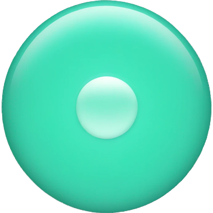 turquoise circle emoji