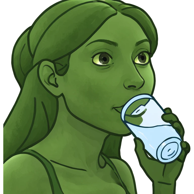 Thirsty woman emoji