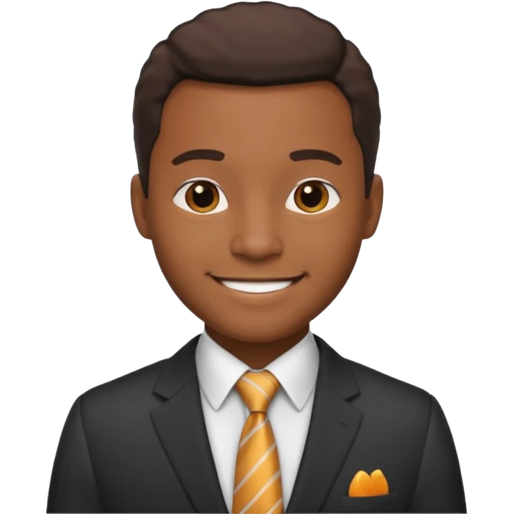 African American Man as a Office worker emoji