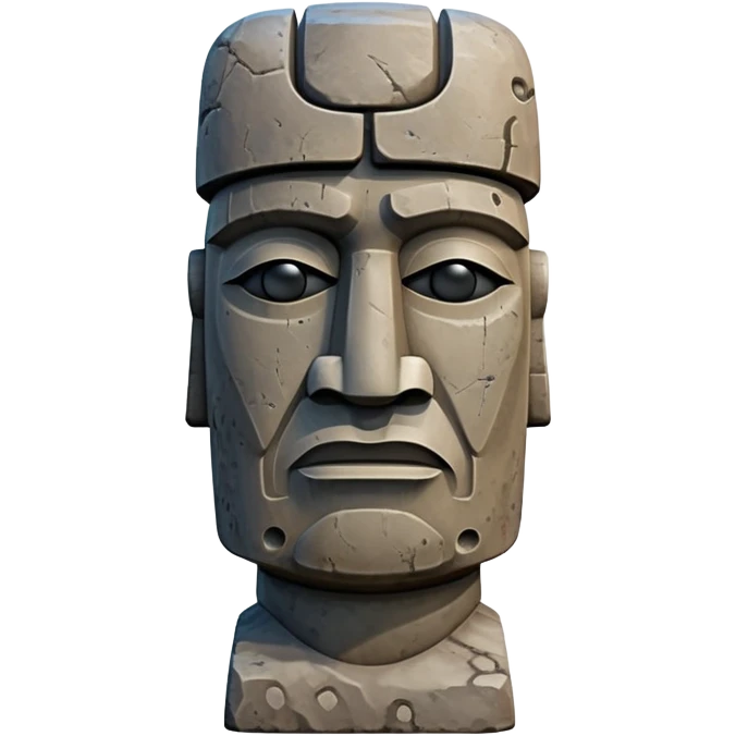 Moai statue with the face of Han Solo emoji