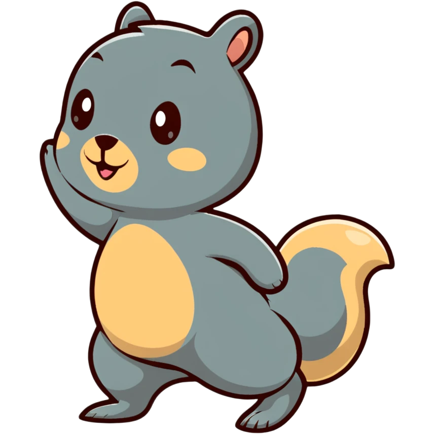 squirrel twerking with a big butt emoji