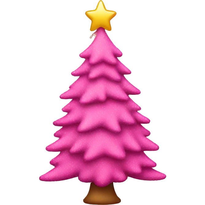 Pink christmas tree emoji