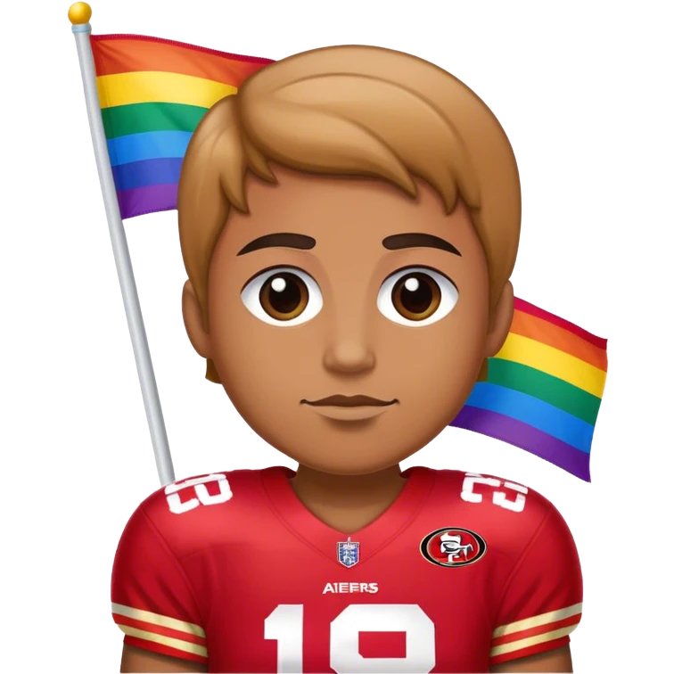 Gay pride 49ers fan emoji