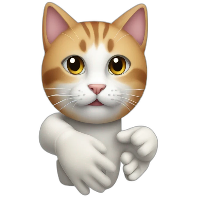 cat with gloves emoji