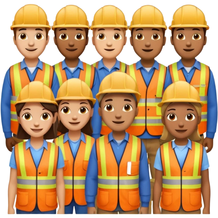 construction workers and janitors together, emoji style emoji