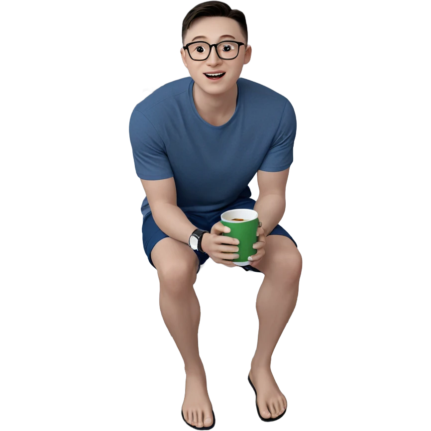 boy with cup in hand emoji