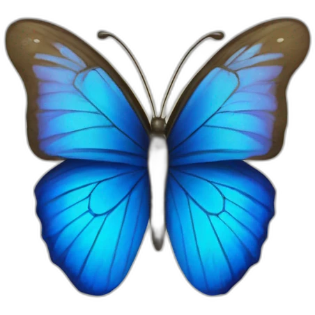 butterfly with blue heart  emoji