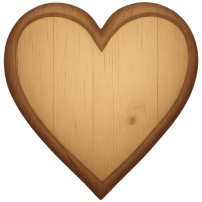 wooden heart emoji