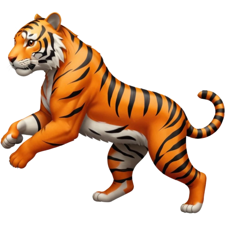 Realistic Tiger running in profile emoji