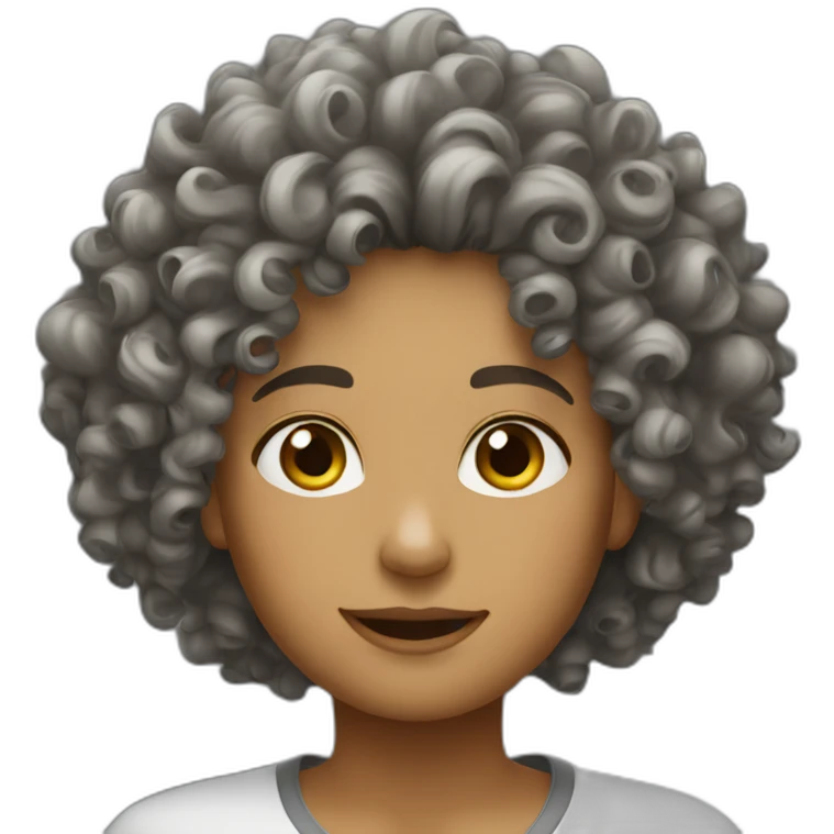 curly hair emoji