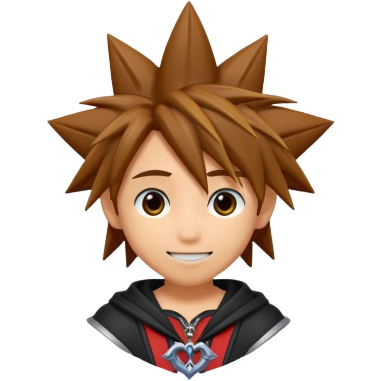 sora de kingdom hearts qui est souriant emoji