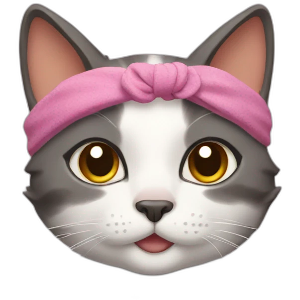 Cat with a headband emoji