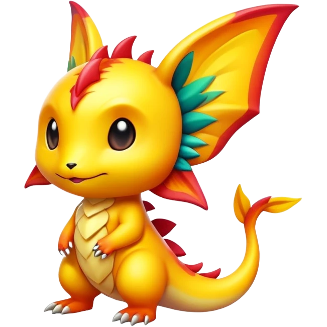 Exotic colorful chibi Fakémon-creature emoji