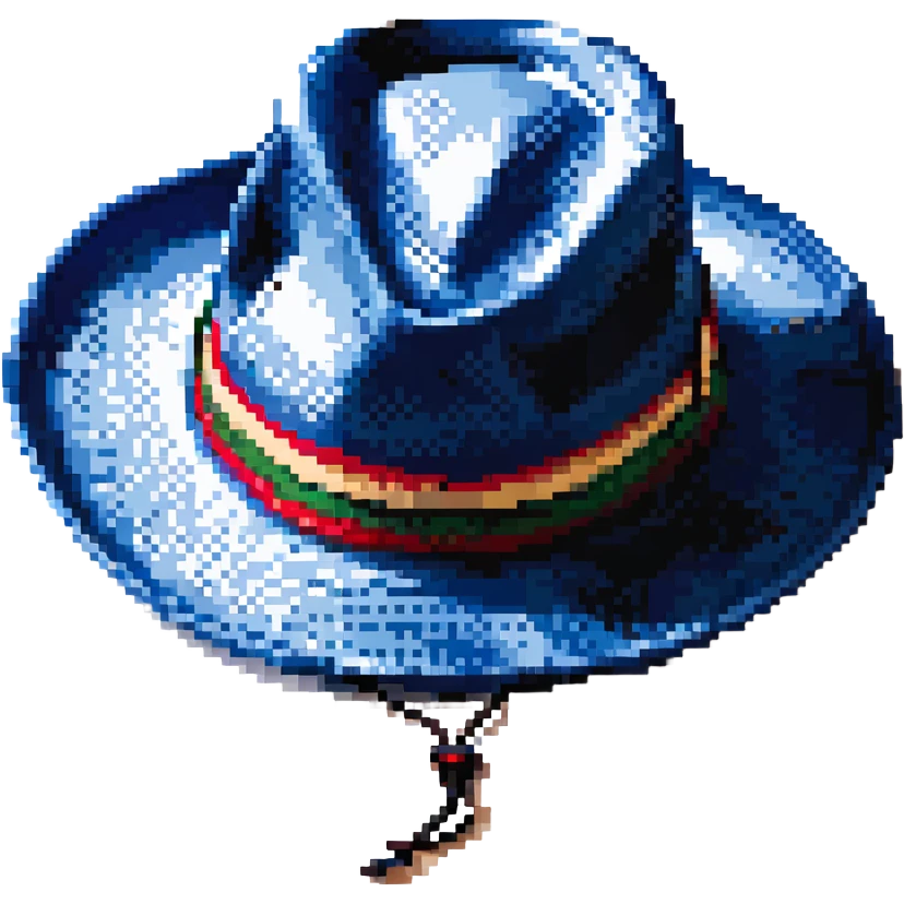 Синяя панамка со шнурком, no background emoji