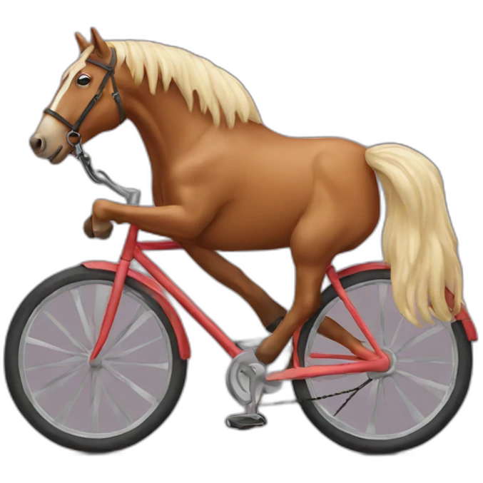 Horse on bike emoji