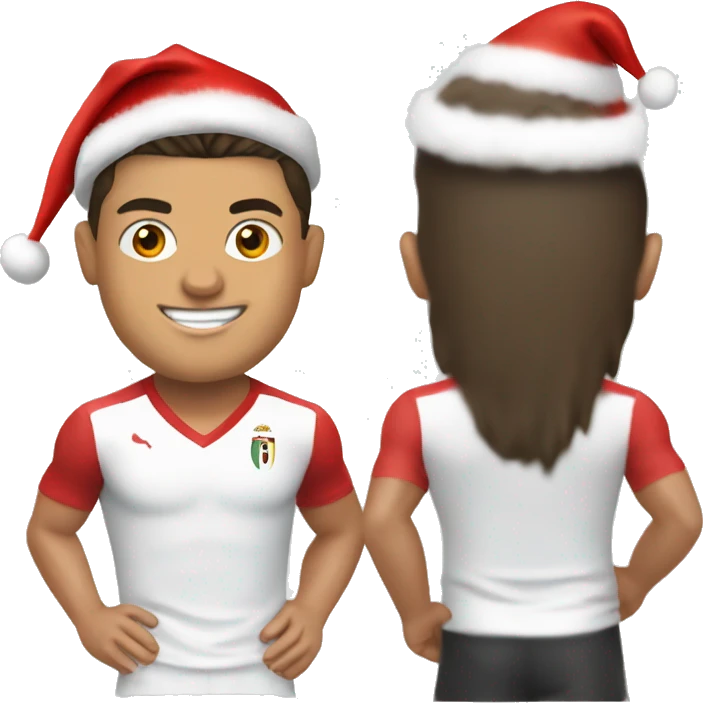 cristiano ronaldo with santa hat emoji