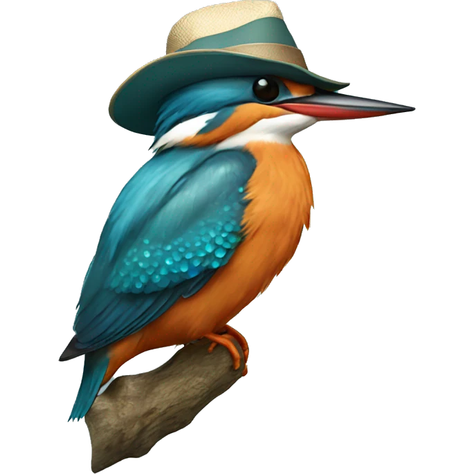 Kingfisher with hat emoji