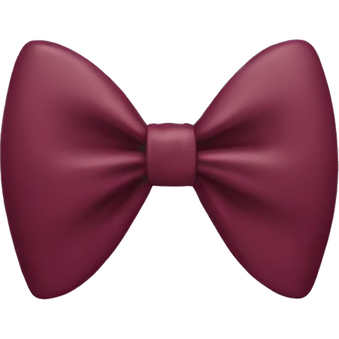 one burgundy bow emoji