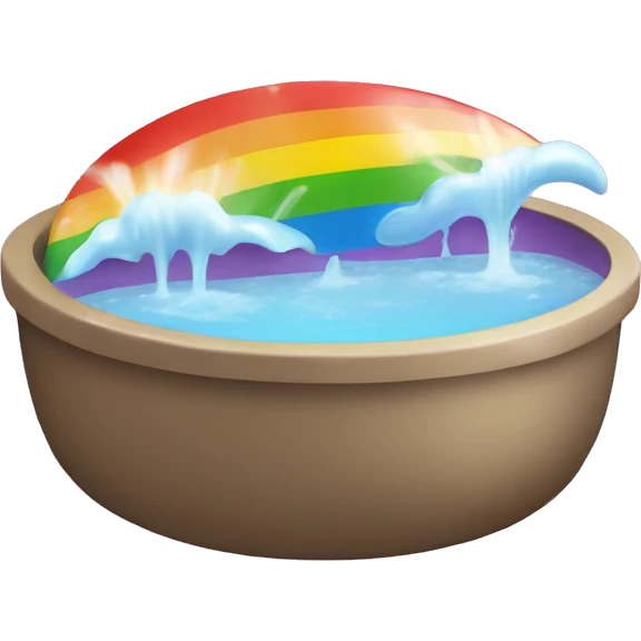 Rainbow spa emoji