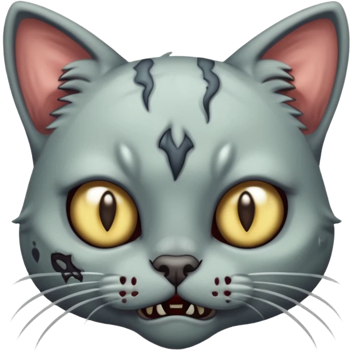 a zombie cat, still cute emoji