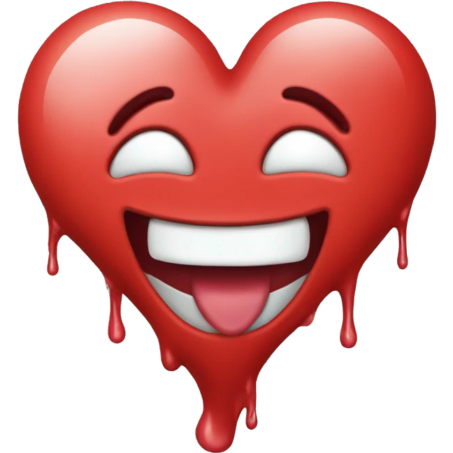 melted simple red heart without face emoji