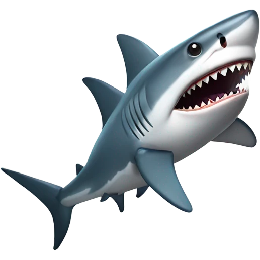 Shark holding a knife emoji