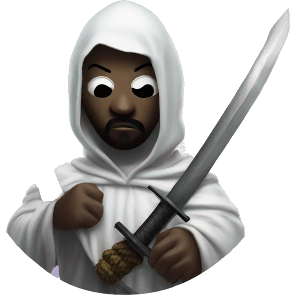 ghostface in fishnets holding a sword  emoji