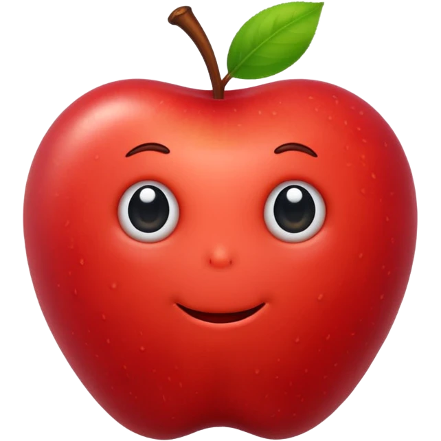 worm on apple emoji