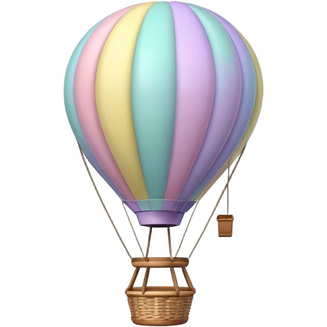 pastel hot air balloon  emoji