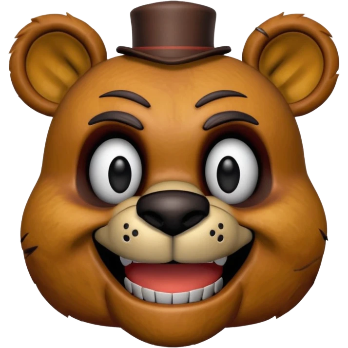 The head of Freddy Fazbear of five nights at Freddy emoji