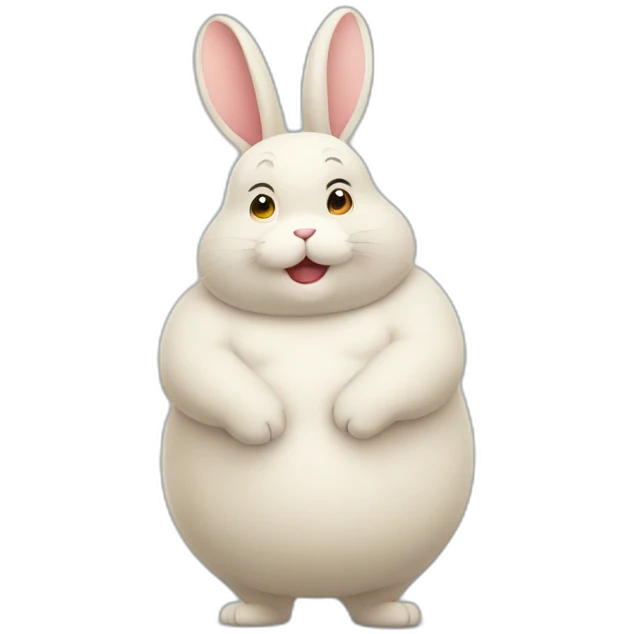 Lapin obese emoji